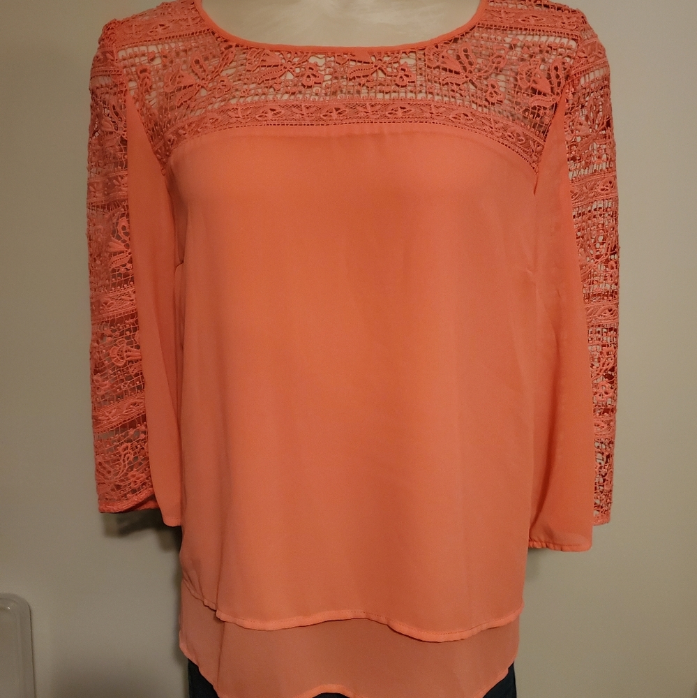 Coral blouse